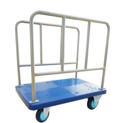 Double Push Rail Flatbed Platform Panel Trolley hand Truck PLA300T-BH